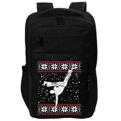 Capoeira Ugly Christmas Sweater Martial Arts Fighter Gift Impact Tech Backpack