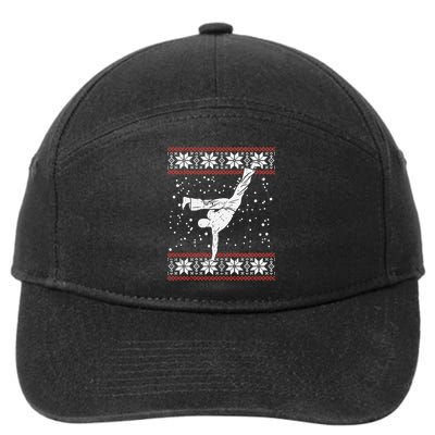 Capoeira Ugly Christmas Sweater Martial Arts Fighter Gift 7-Panel Snapback Hat