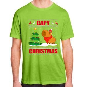 Capy Ugly Christmas Capybara Lover Christmas Adult ChromaSoft Performance T-Shirt