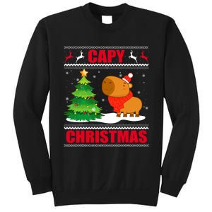 Capy Ugly Christmas Capybara Lover Christmas Sweatshirt