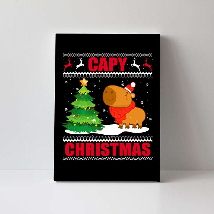 Capy Ugly Christmas Capybara Lover Christmas Canvas