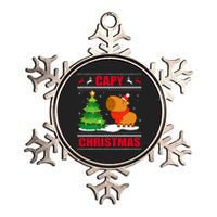 Capy Ugly Christmas Capybara Lover Christmas Metallic Star Ornament