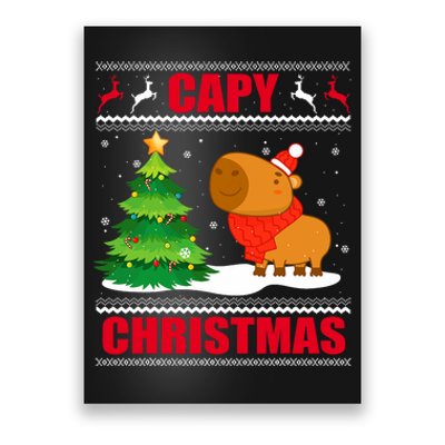 Capy Ugly Christmas Capybara Lover Christmas Poster