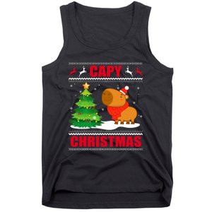 Capy Ugly Christmas Capybara Lover Christmas Tank Top