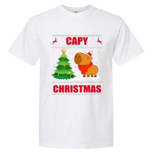 Capy Ugly Christmas Capybara Lover Christmas Garment-Dyed Heavyweight T-Shirt