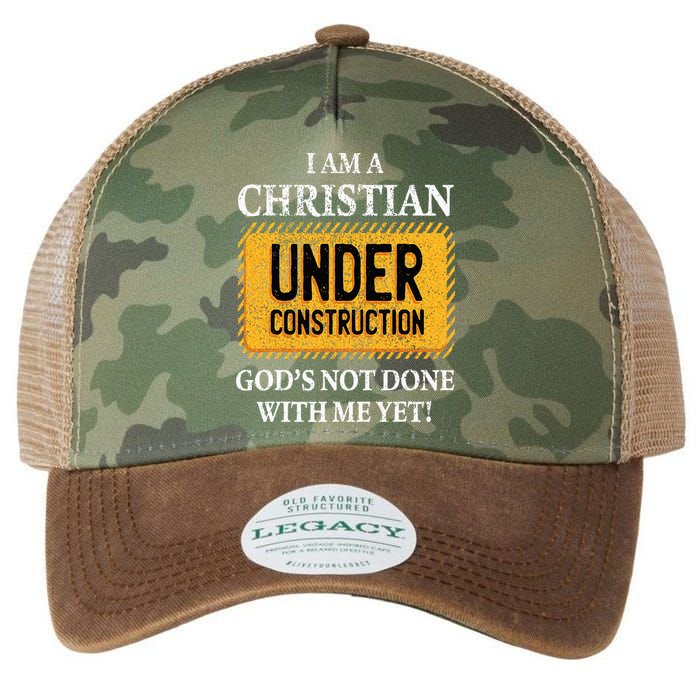 Christian Under Construction Funny Christian Legacy Tie Dye Trucker Hat