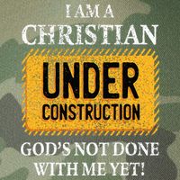 Christian Under Construction Funny Christian Legacy Tie Dye Trucker Hat