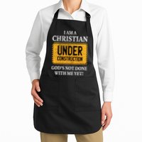 Christian Under Construction Funny Christian Apron