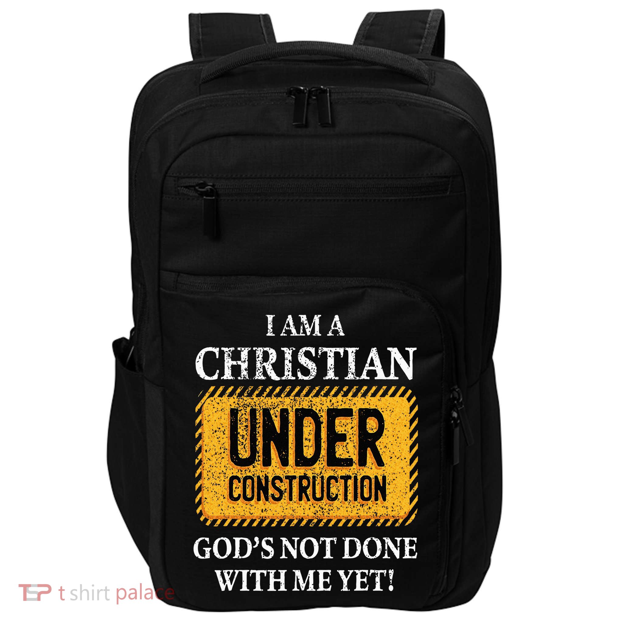 Christian Under Construction Funny Christian Impact Tech Backpack