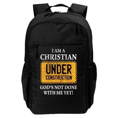 Christian Under Construction Funny Christian Backpack