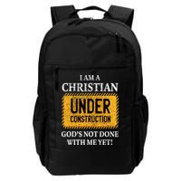 Christian Under Construction Funny Christian Backpack