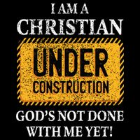 Christian Under Construction Funny Christian Drawstring Bag