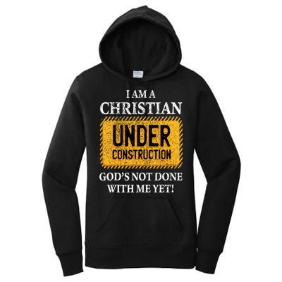 Christian Under Construction Funny Christian Women's Pullover Hoodie