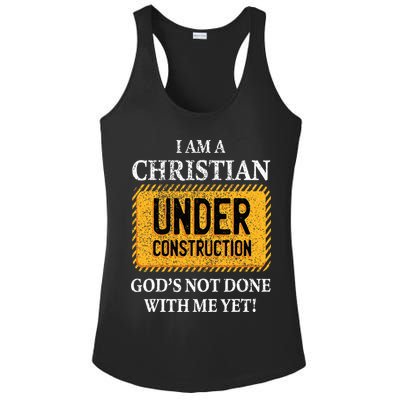 Christian Under Construction Funny Christian Ladies PosiCharge Competitor Racerback Tank