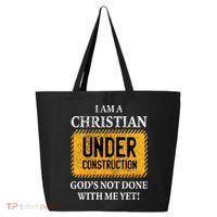 Christian Under Construction Funny Christian 25L Jumbo Tote