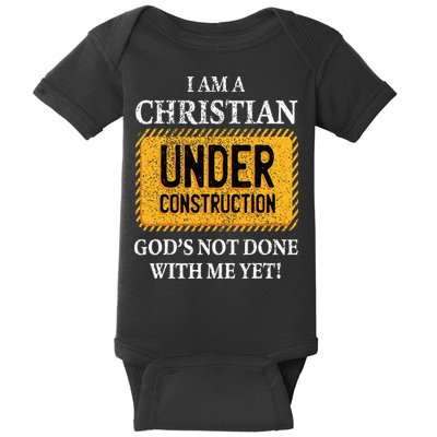 Christian Under Construction Funny Christian Baby Bodysuit