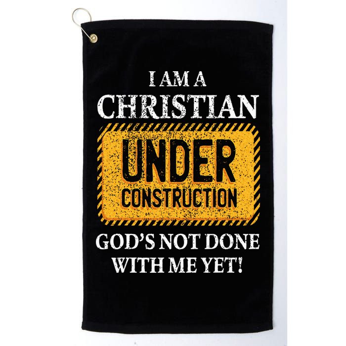Christian Under Construction Funny Christian Golf Towel