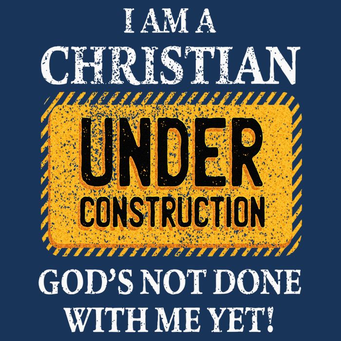 Christian Under Construction Funny Christian Infant Baby Jersey Bodysuit