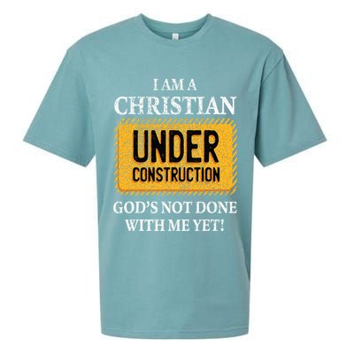 Christian Under Construction Funny Christian Sueded Cloud Jersey T-Shirt