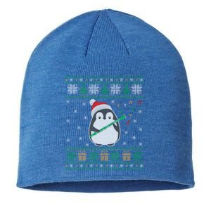 Clarinet Ugly Christmas Sweater Penguin Xmas Family Matching Cool Gift Sustainable Beanie