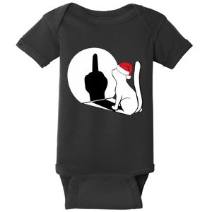 Cat Ugly Christmas Funny Merry Christmas Cat Hate Christmas Baby Bodysuit