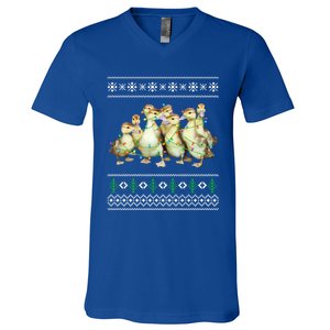 Christmas Ugly Duck Xmas Tree Funny Farmer Funny Gift V-Neck T-Shirt