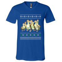 Christmas Ugly Duck Xmas Tree Funny Farmer Funny Gift V-Neck T-Shirt