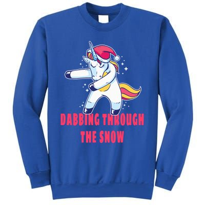 Christmas Unicorn Dabbing Through The Snow Xmas Dance Cute Cute Gift Sweatshirt