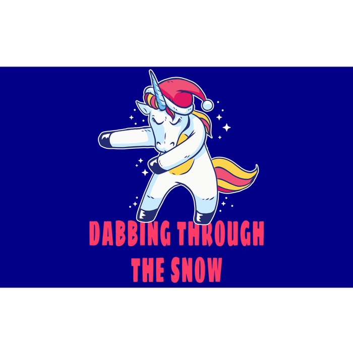 Christmas Unicorn Dabbing Through The Snow Xmas Dance Cute Cute Gift Bumper Sticker