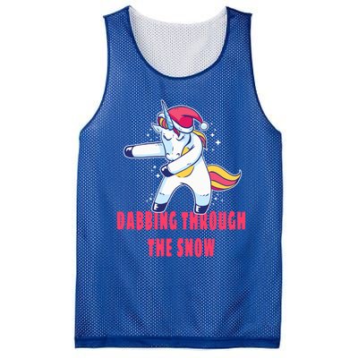 Christmas Unicorn Dabbing Through The Snow Xmas Dance Cute Cute Gift Mesh Reversible Basketball Jersey Tank