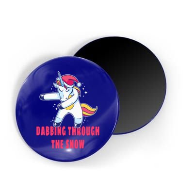 Christmas Unicorn Dabbing Through The Snow Xmas Dance Cute Cute Gift Magnet