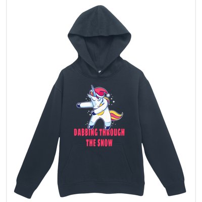 Christmas Unicorn Dabbing Through The Snow Xmas Dance Cute Cute Gift Urban Pullover Hoodie