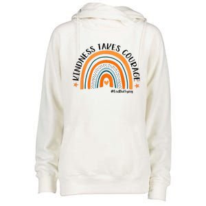 Courageous Unity Day Stand Against Bullying with Orange Womens Funnel Neck Pullover Hood