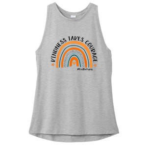 Courageous Unity Day Stand Against Bullying with Orange Ladies PosiCharge Tri-Blend Wicking Tank