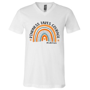 Courageous Unity Day Stand Against Bullying with Orange V-Neck T-Shirt