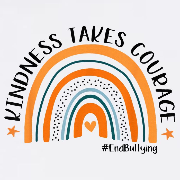 Courageous Unity Day Stand Against Bullying with Orange Button
