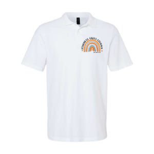 Courageous Unity Day Stand Against Bullying with Orange Softstyle Adult Sport Polo