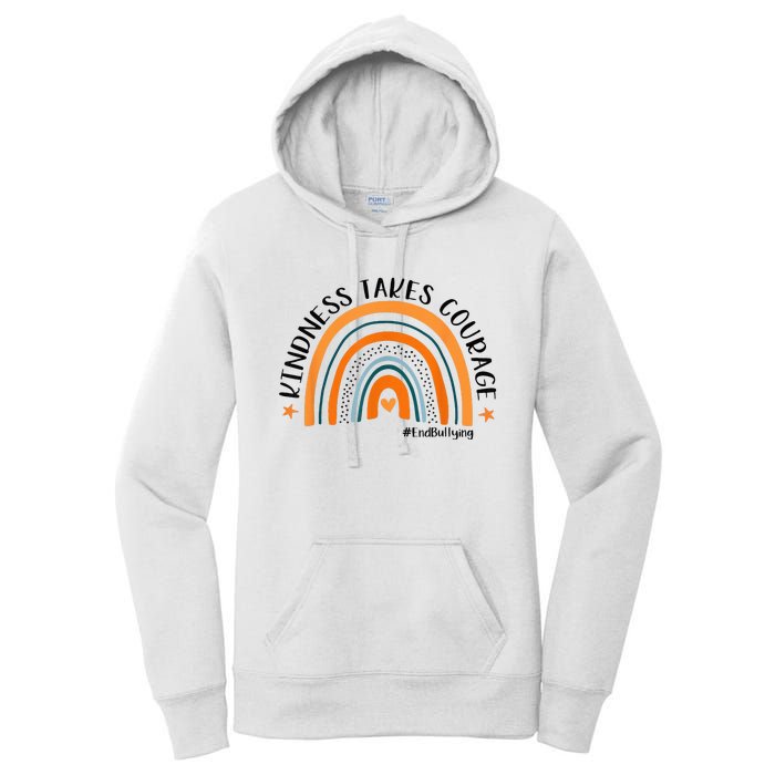 Courageous Unity Day Stand Against Bullying with Orange Women's Pullover Hoodie