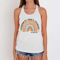 Courageous Unity Day Stand Against Bullying with Orange Women's Knotted Racerback Tank