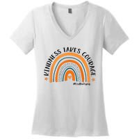 Courageous Unity Day Stand Against Bullying with Orange Women's V-Neck T-Shirt