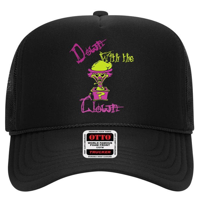 Cool Unique Down With The Clown Icp Design For Him High Crown Mesh Back Trucker Hat