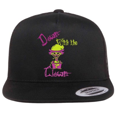 Cool Unique Down With The Clown Icp Design For Him Flat Bill Trucker Hat