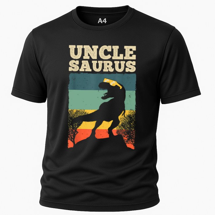 Cool Uncle Design For Uncle Men Family Great Uncle Dinosaur Cooling Performance Crew T-Shirt