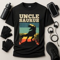 Cool Uncle Design For Uncle Men Family Great Uncle Dinosaur Cooling Performance Crew T-Shirt