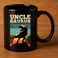 Cool Uncle Design For Uncle Men Family Great Uncle Dinosaur 11oz C Handle Ceramic Mug