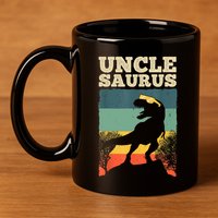 Cool Uncle Design For Uncle Men Family Great Uncle Dinosaur 11oz C Handle Ceramic Mug
