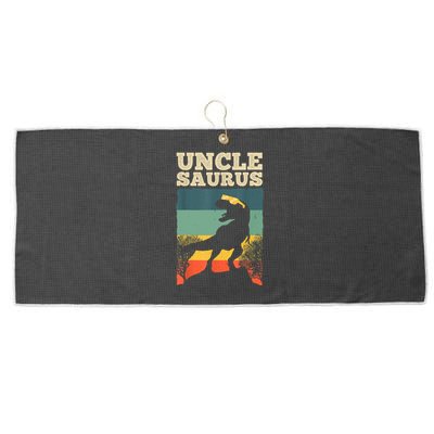 Cool Uncle Design For Uncle Men Family Great Uncle Dinosaur Large Microfiber Waffle Golf Towel