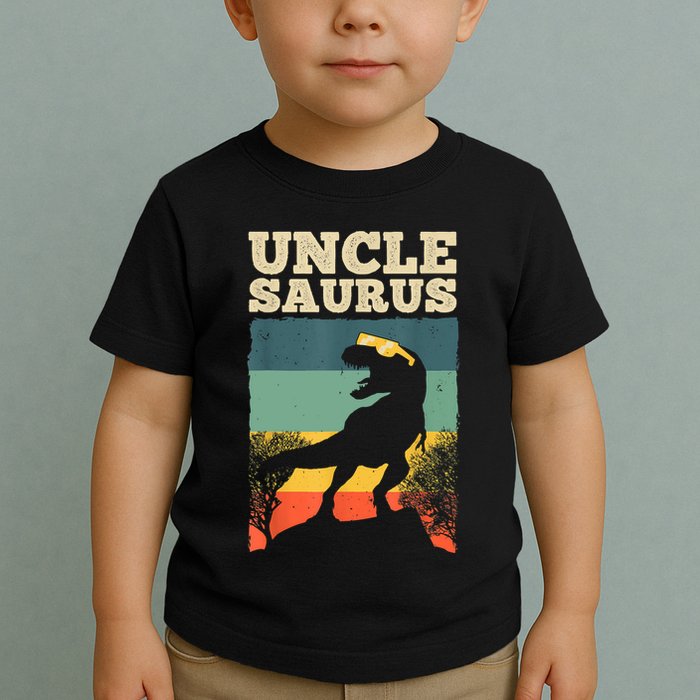 Cool Uncle Design For Uncle Men Family Great Uncle Dinosaur Toddler T-Shirt