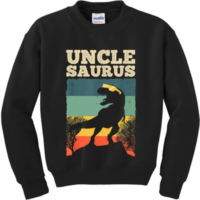 Cool Uncle Design For Uncle Men Family Great Uncle Dinosaur Kids Sweatshirt
