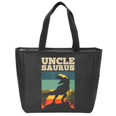 Cool Uncle Design For Uncle Men Family Great Uncle Dinosaur Zip Tote Bag